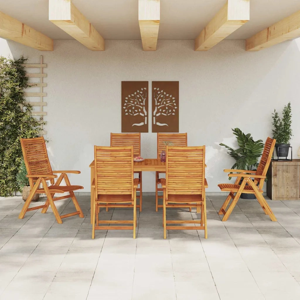 Set da Pranzo per Giardino 7 pcs Marrone
