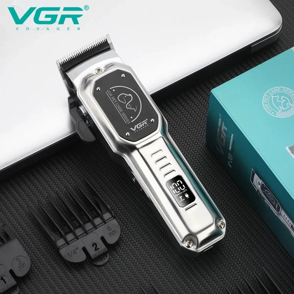 Trade Shop - Vgr V-201 Tosatrice Professionale Animali Clipper Pet Silenzioso Usb -