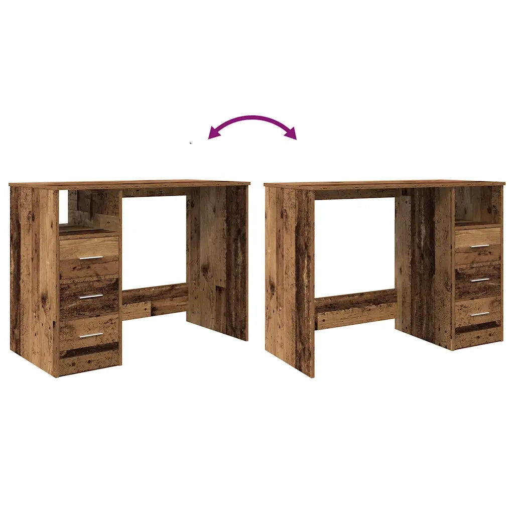 Scrivania Legno Antico 102x50x76 cm in Legno Multistrato 855852
