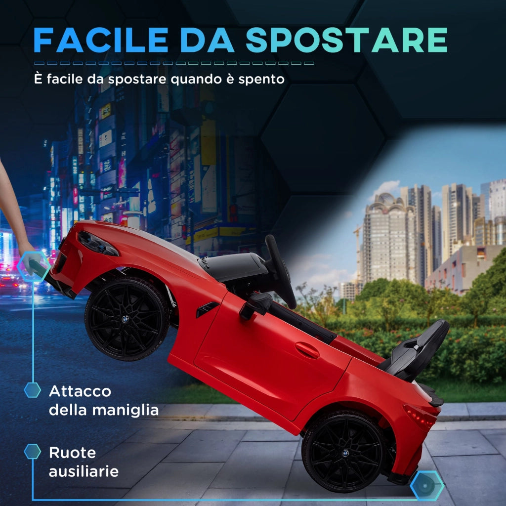 Macchina Elettrica per Bambini Licenza BMW M4 con Telecomando Rosso