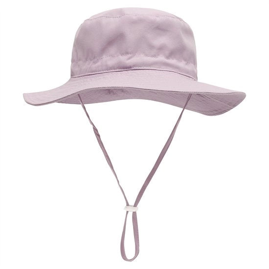 Zonnehoed e zonnebrillante per bambini con protezione UV UPF 50+, cappello da sole per ragazzi e ragazze con cinturino regolabile e larga visiera, misura S: 48-50cm, colore blu scuro.