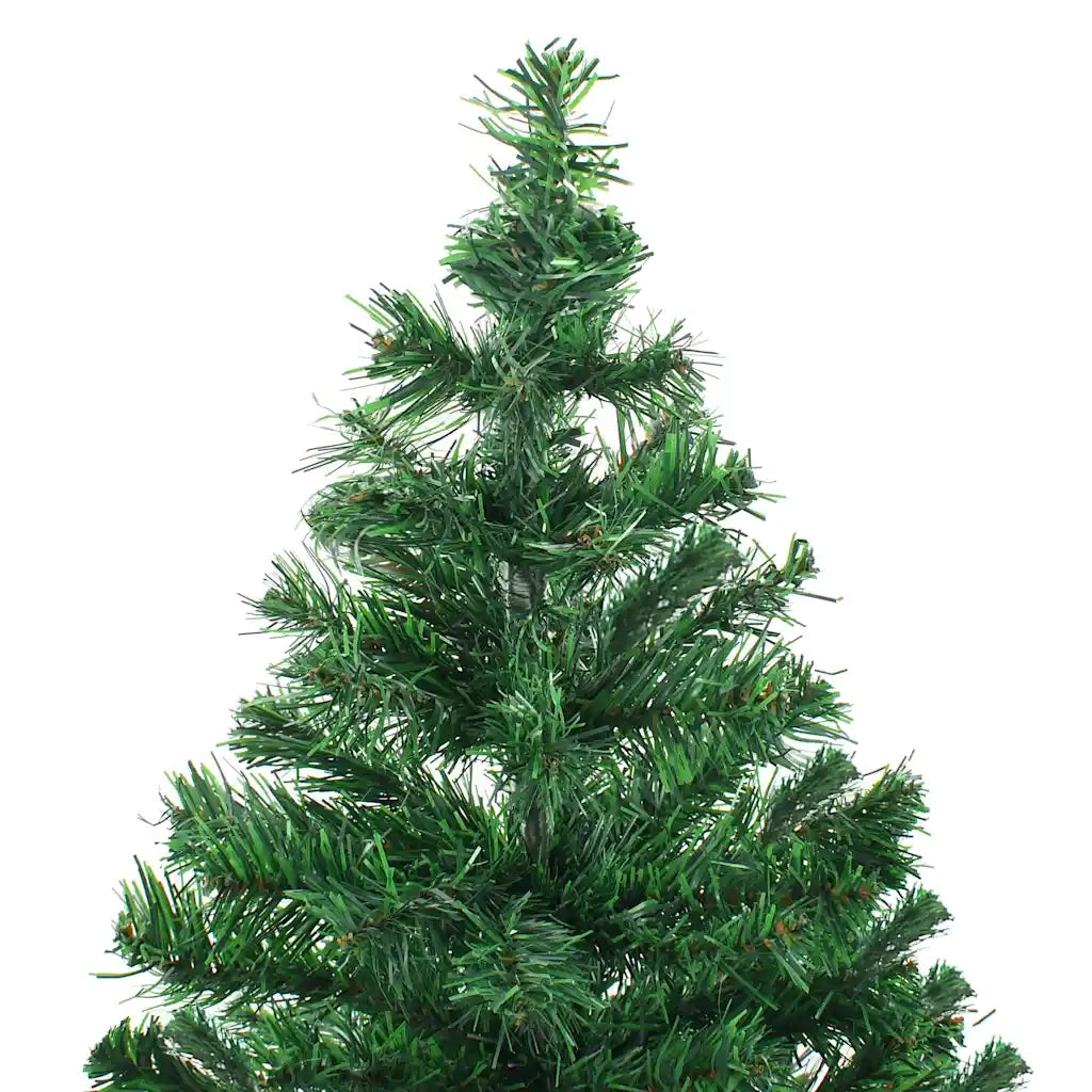 Albero di Natale Preilluminato Palline Bianco 210 cm 910 Rami 3077490