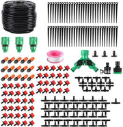 Irrigazione a gocce 200 pezzi - Sistema di irrigazione per giardino - Sistema di gocce micro - Aspiratore automatico - Installazione facile - Lunghezza della tubazione 50 m - Irrigazione per giardino