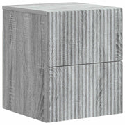 Mobiletto da notte a muro Grigio Sonoma 33 x 34,5 x 40 cm