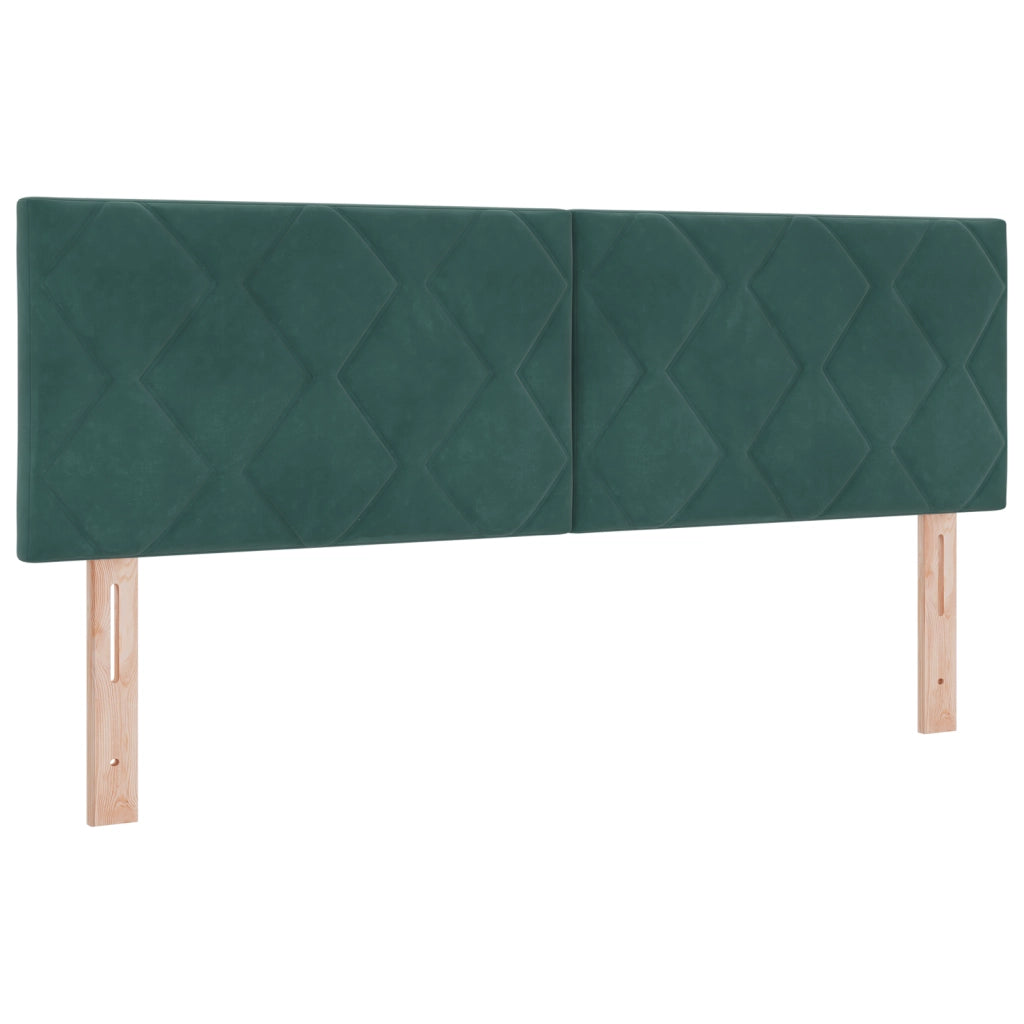 letto box spring  con materasso verde scuro 140x190 cm in velluto