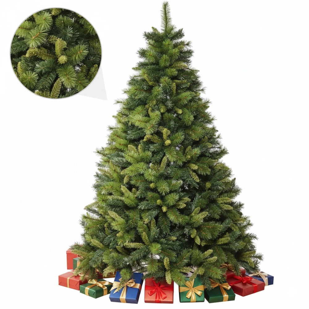 Granpino albero di natale imponente con chioma ricca e realistica stile americano *** misura h 210, confezione 1