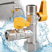 Omvormer Klep per Douche con Funzione A/S e Individuale Regolazione - Valvola a T per Bagno e Cucina in Ottone - Omvormer per Bocchetta di Doccia - Inclusa Funzione A/S - Ottone Massello - Formato G1/2