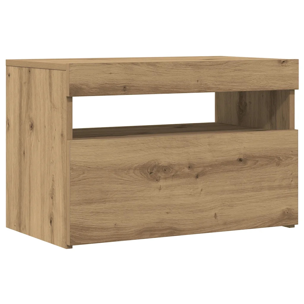Mobili Porta TV con LED 2 pz Artigianale in Legno Multistrato 856312