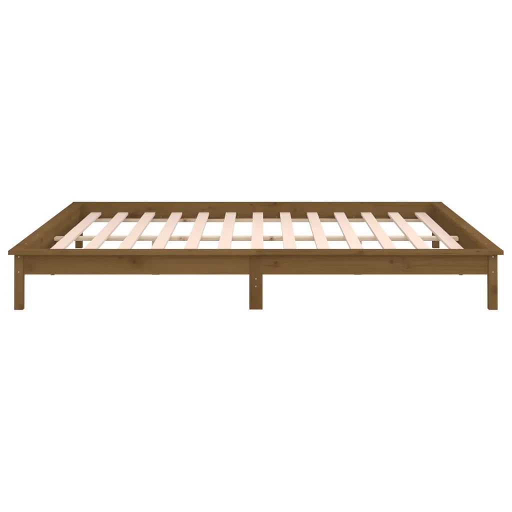 Giroletto con LED senza Materasso Ambra 140x200 Legno Massello 820609