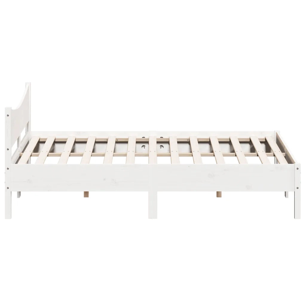 Giroletto senza Materasso Bianco 180x200 cm Legno Massello Pino