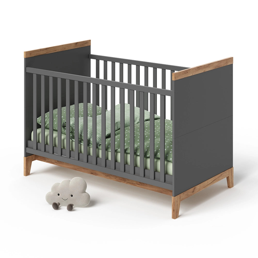 Vitalispa culla neonato Grigio/Artisan 70x140 cm