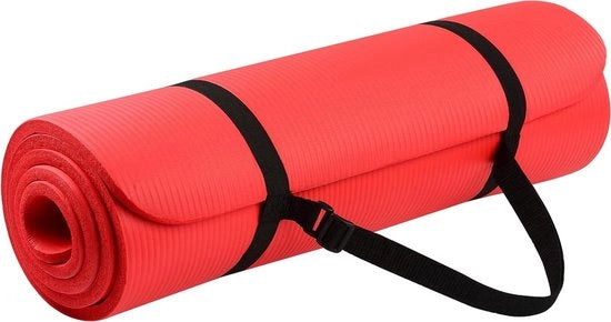 Mat di yoga 1/2 pollice extra spesso alta densità anti-lacerazione esercizio con cinturino portafoglio - Everyday Essentials