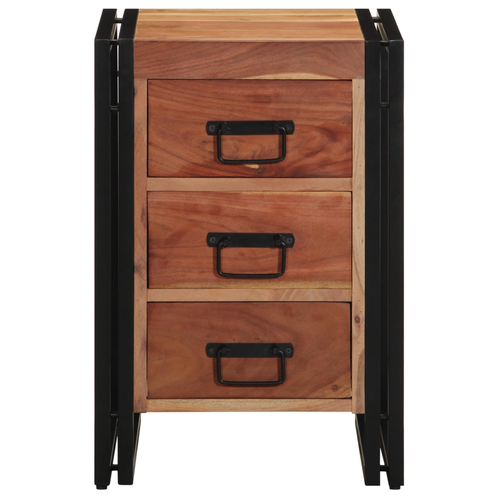 Comodino  40x40x59 cm in legno massello di acacia