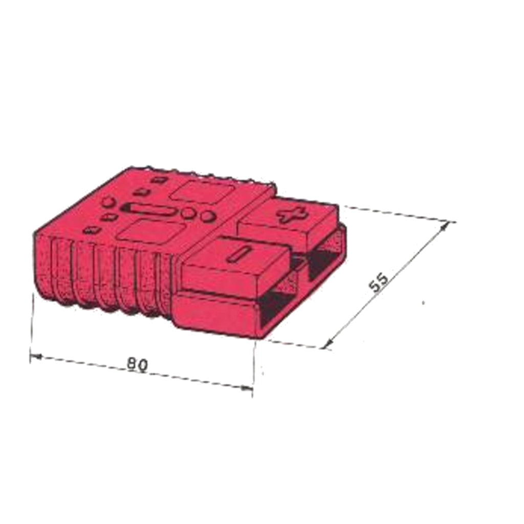 Connettore rosso 175 A. Aleyay
