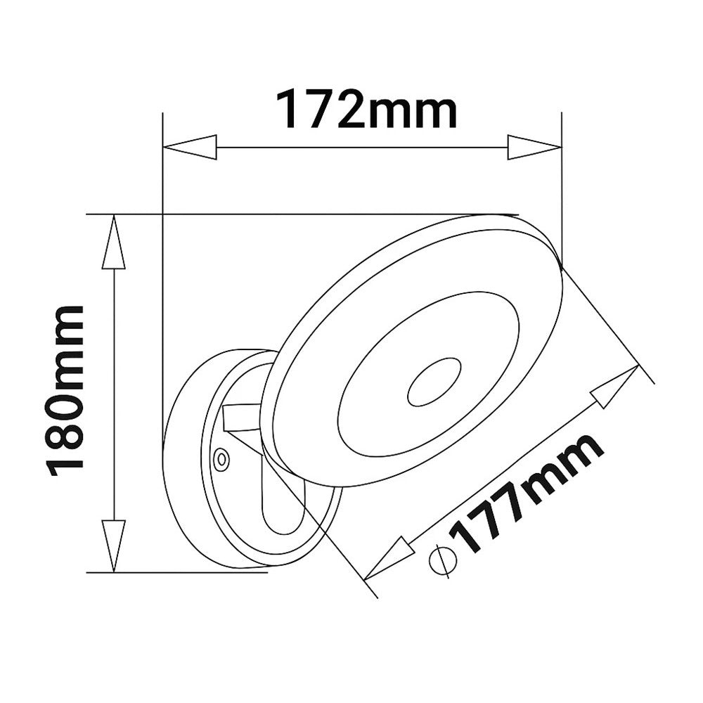Trade Shop - Applique Da Esterno 10w Con Sensore Movimento Cct Switch Ip54 3 Colori Luce Ss-esa-02b3c -