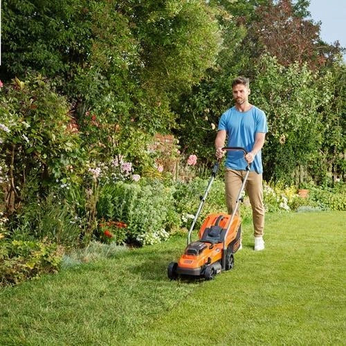 Black & Decker BCMW3318L2 tagliaerba Tagliaerba a spinta Batteria Nero, Arancione