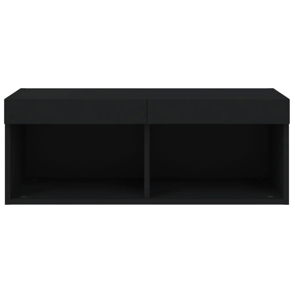 Mobile TV multimediale scaffale TV credenza mobile TV per sala da pranzo soggiorno camera da letto con luci LED 80 x 30 x 30 cm nero 02_0026616
