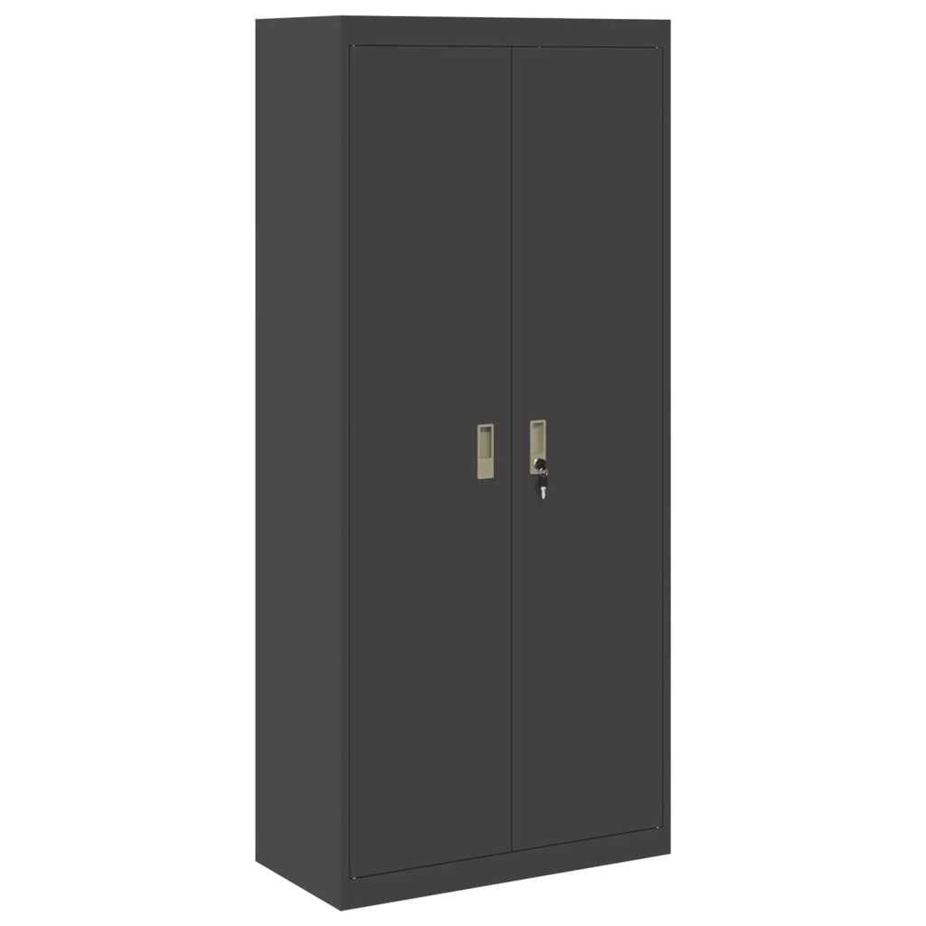 Armadio Nero 80 x 40 x 180 cm Acciaio