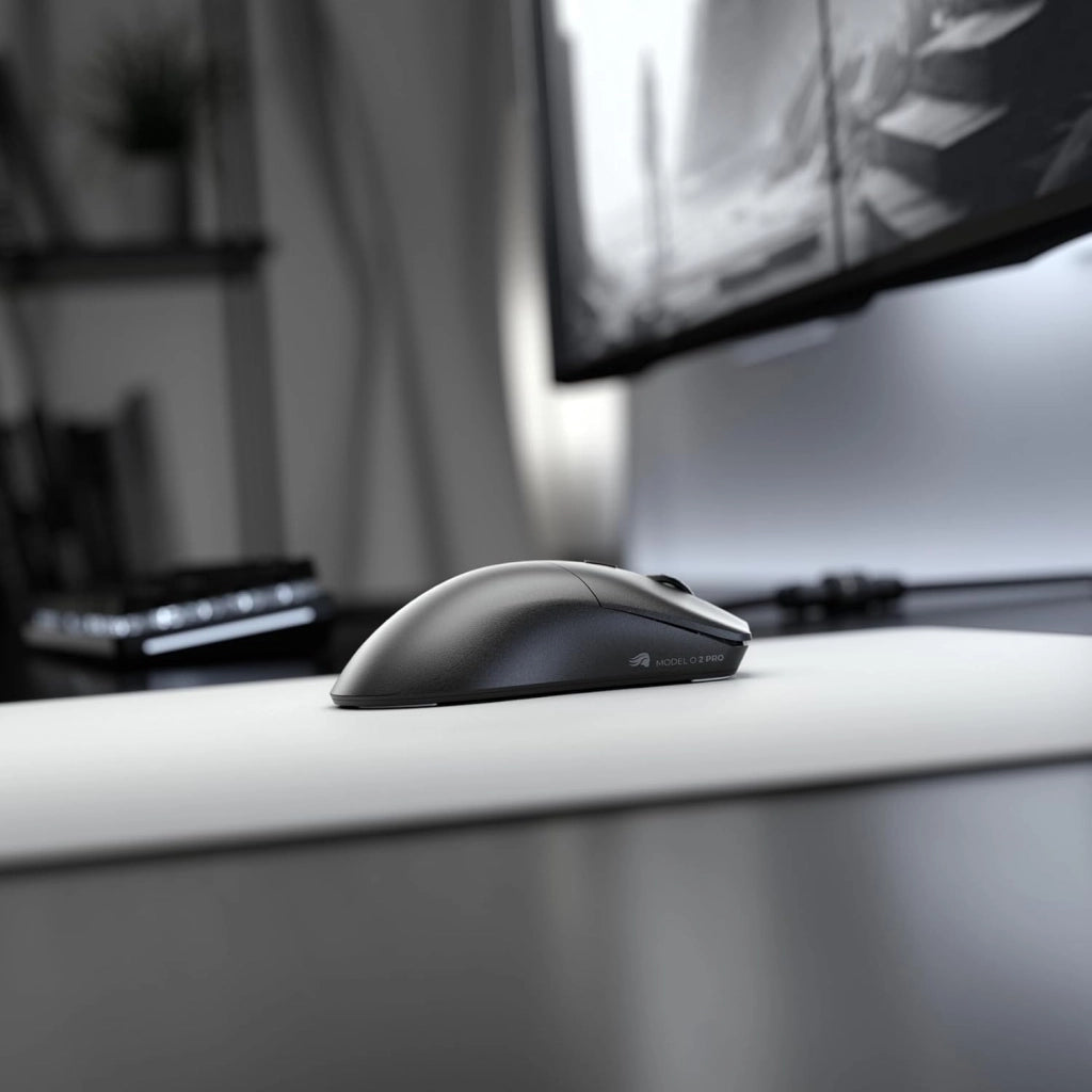Gaming Model O 2 PRO Mouse da gaming senza fili - Wireless 2,4 GHz rit. 1 ms, 100 mln clic, ultraleggero 57 g, batteria durevole, 26.000 DPI, RGB, ambidestro, 6 tasti, piedini in PTFE - Nero