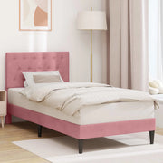 Struttura del letto con testiera Rosa 80 x 200 cm Velluto 42027628