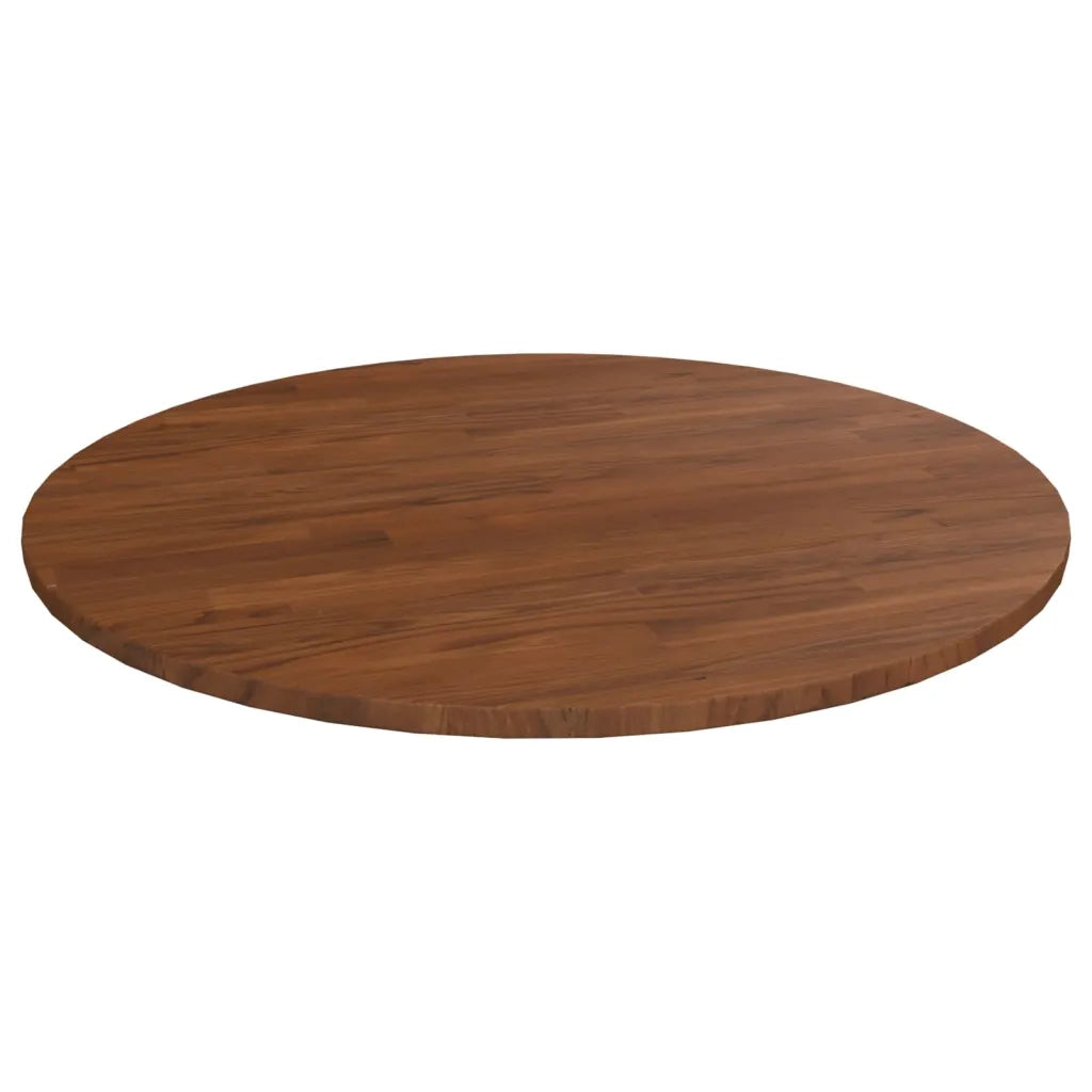 Piano Tavolo Rotondo Marrone Scuro Ã˜90x1,5 cm Rovere Trattatocod mxl 118534