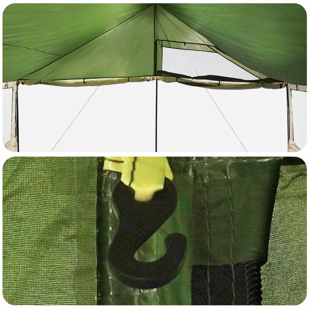 Tenda Familiare Verde 450 x 400 x 265 cm Poliestere e Acciaio 42028599