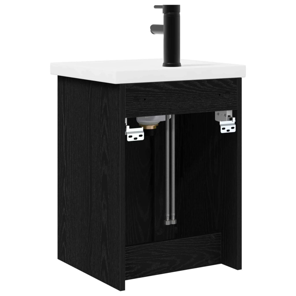 Mobile bagno con rubinetto Rovere Nero 42 x 40 x 74,5 cm 889530
