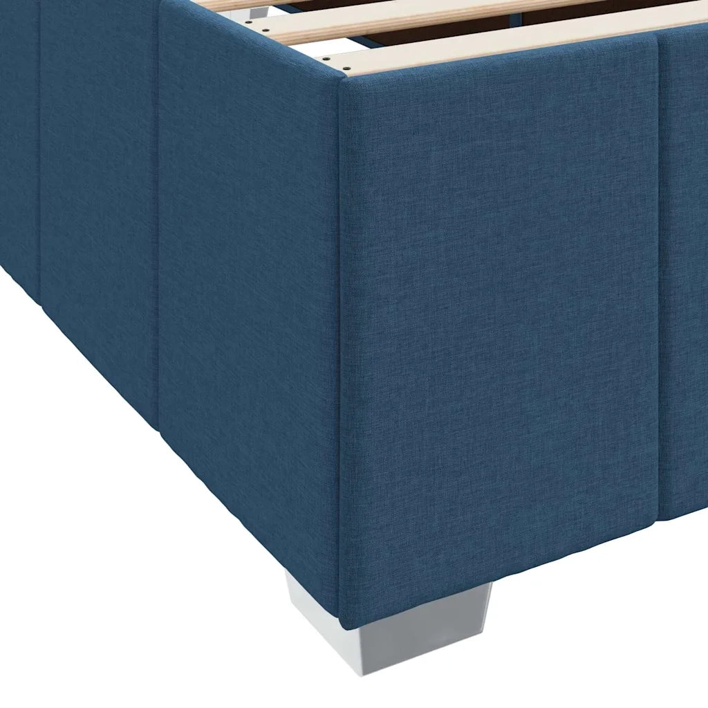 Struttura del letto con materasso Blu 140 x 200 cm Tessuto 3398292