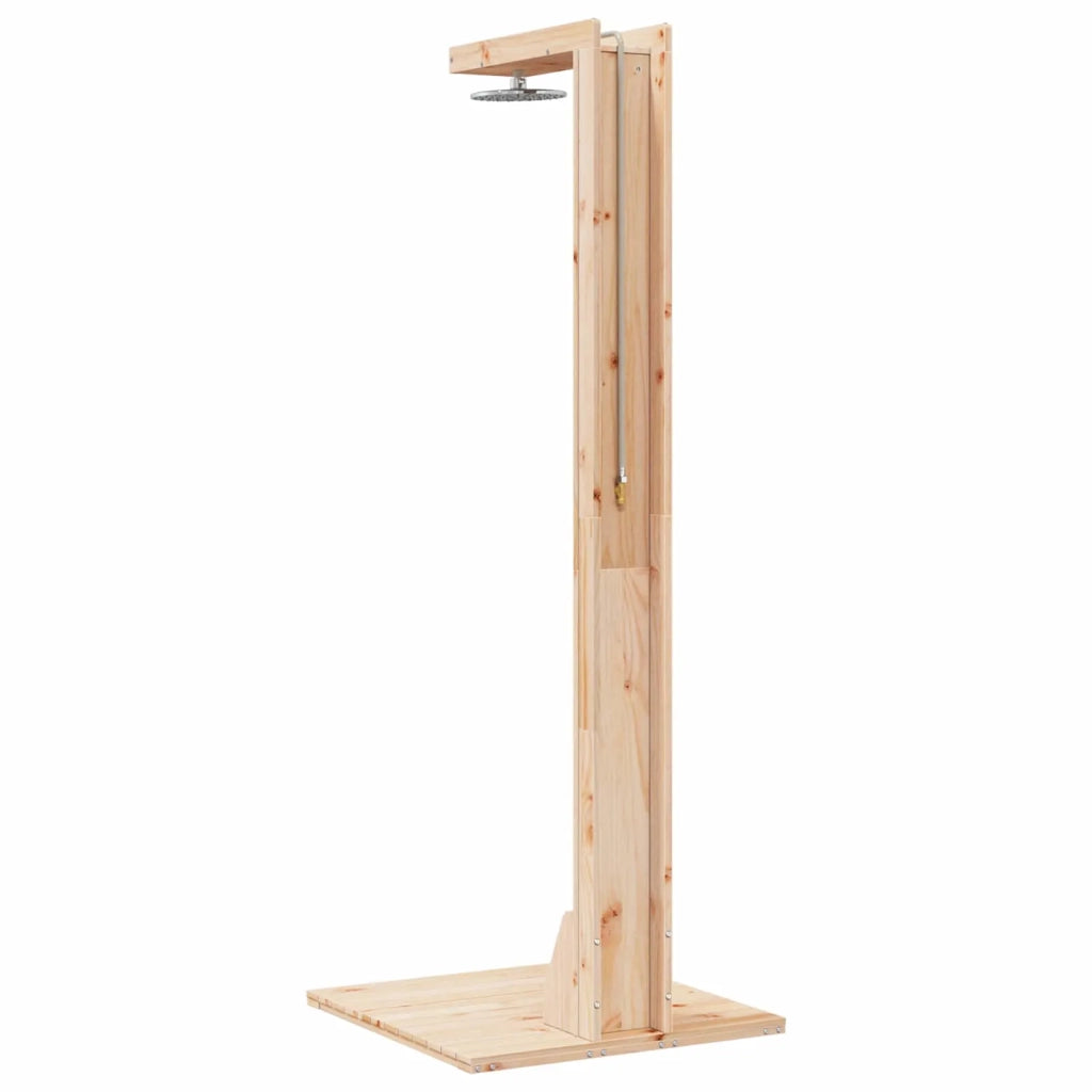 Doccia da esterno 210 cm Legno massello di pino e acciaio inox 886356