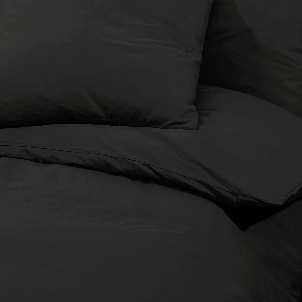 Set Copripiumino Nero 135x200 cm in Cotone 136117