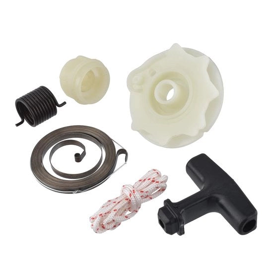 Kit di avviamento per motore a due tempi - Pulley di avviamento - Hub di avviamento - Molla di avviamento - Corda di avviamento - Maniglione di avviamento - Sostituisce il codice OEM 530071966 - Meccanismo di avvio