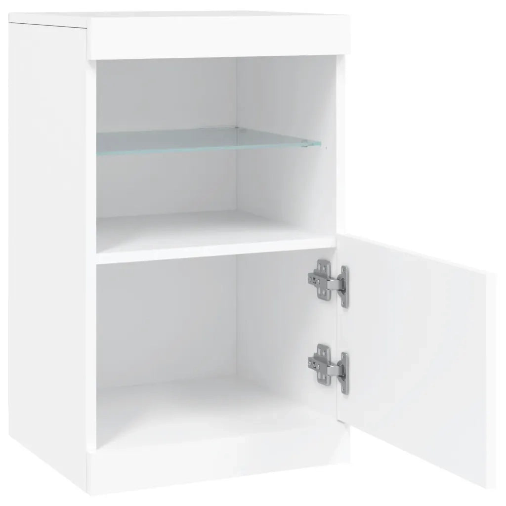 Credenza | Madia | Buffet da pranzo | Armadio da pranzo con Luci LED Bianca 41x37x67 cm