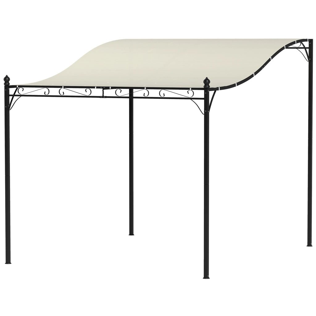 Pergola da parete 3x2,5 m ¨C zephmum ¨C crema, metallo, 300x250x250