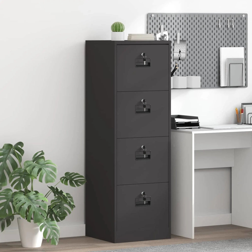 Armadio per File con cassetto Nero 45,5 x 42 x 139 cm CFW3532529