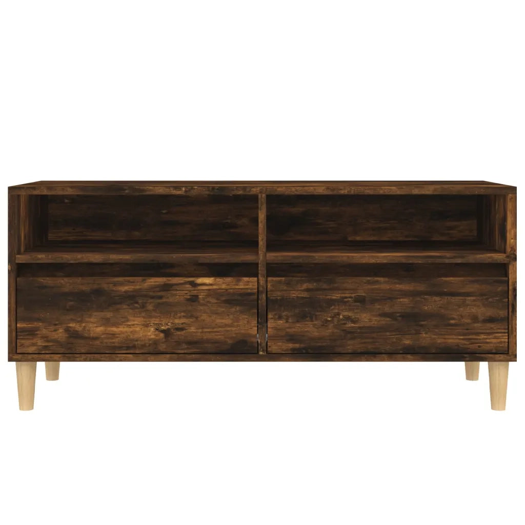 Mobile TV Rovere Fumo 100x34,5x44,5 cm in Legno Multistrato 831898