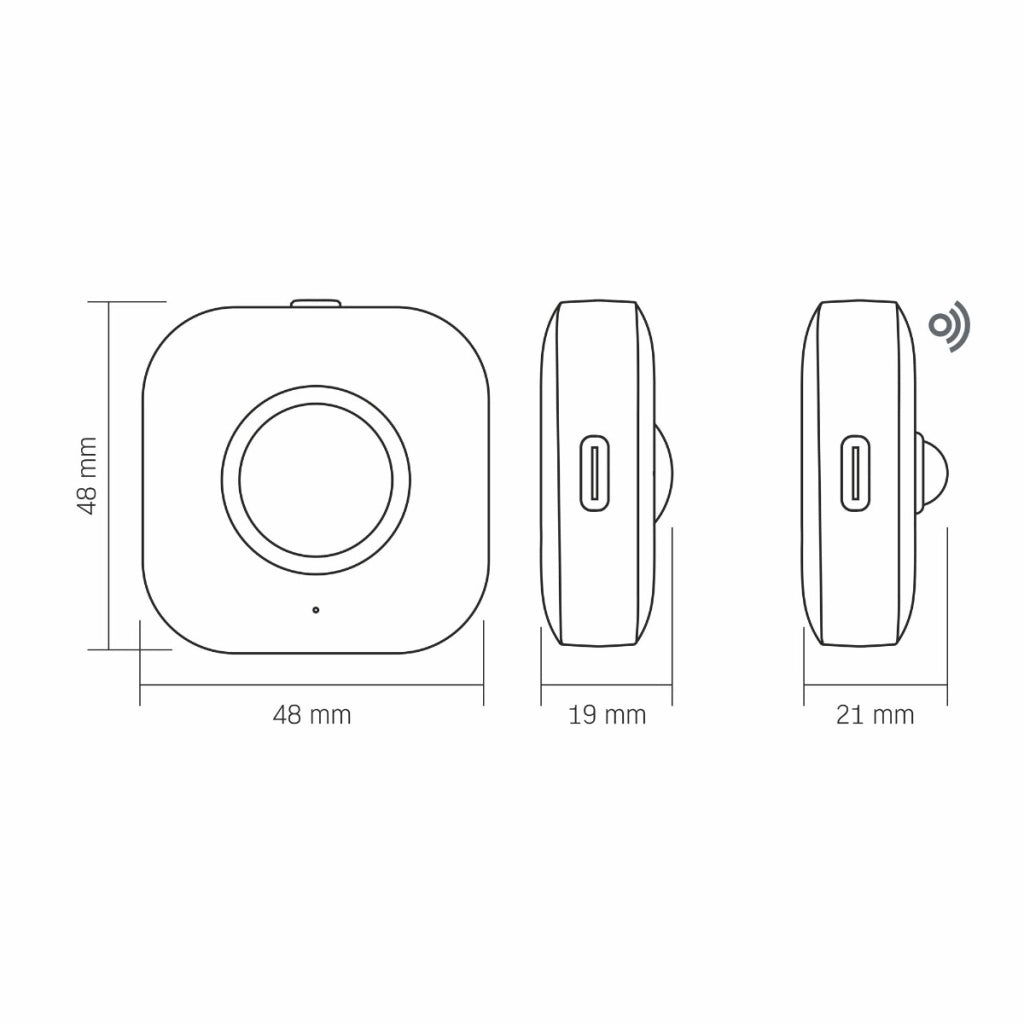 Luce LED notturna USB-C con sensore PIR Videx VL-NL075-21