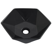 Lavandino-Lavello 41x36,5x12 cm in Ceramica Nero