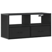 Mobile TV | Armadietto TV | Mobile Porta TV Nero 80x31x39,5 cm in Truciolato e Metallo