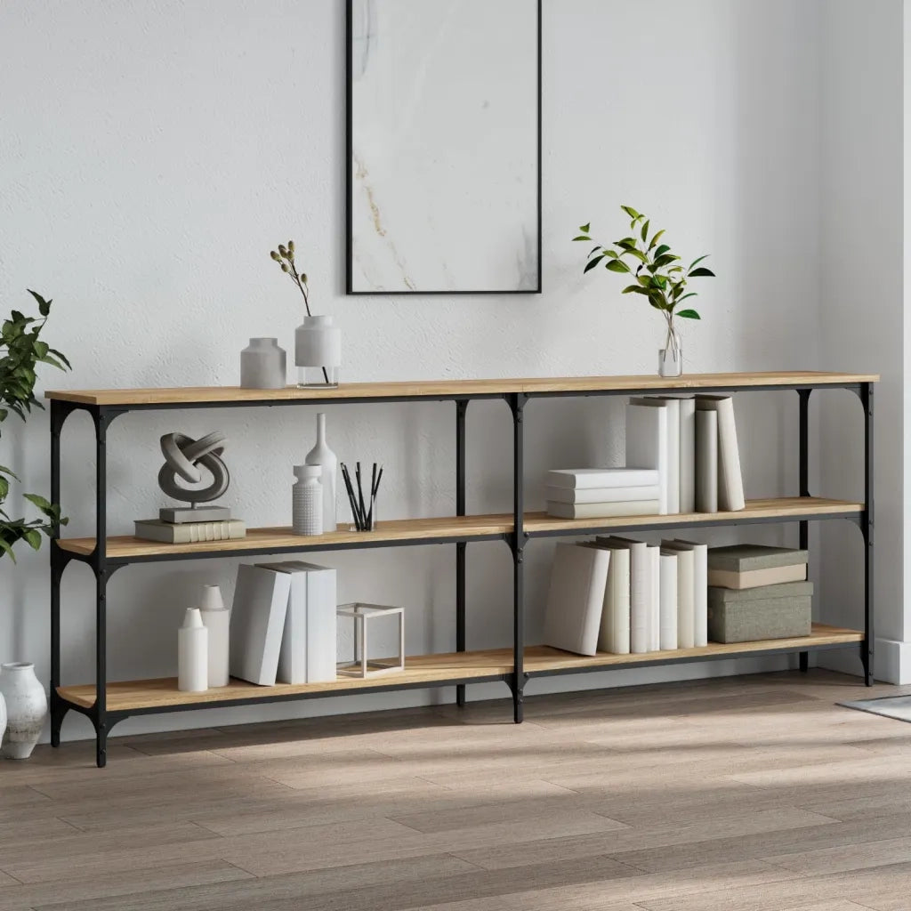 Tavolo Consolle | Tavolo d'Ingresso Rovere Sonoma 200x29x75 cm Legno Agglomerato