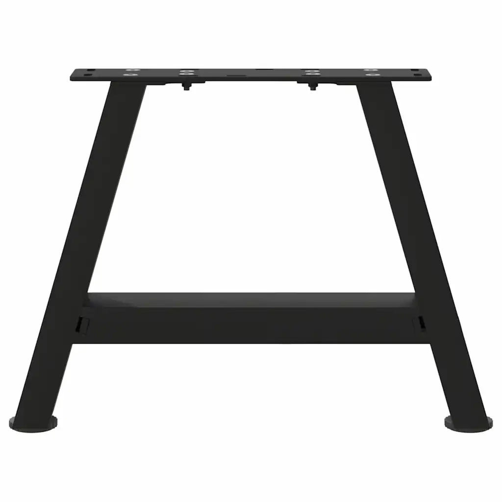 vidaXL Gambe per Tavolino da Caffè a Forma di A 2 pz Nere 50x(30-31) cm Acciaio
