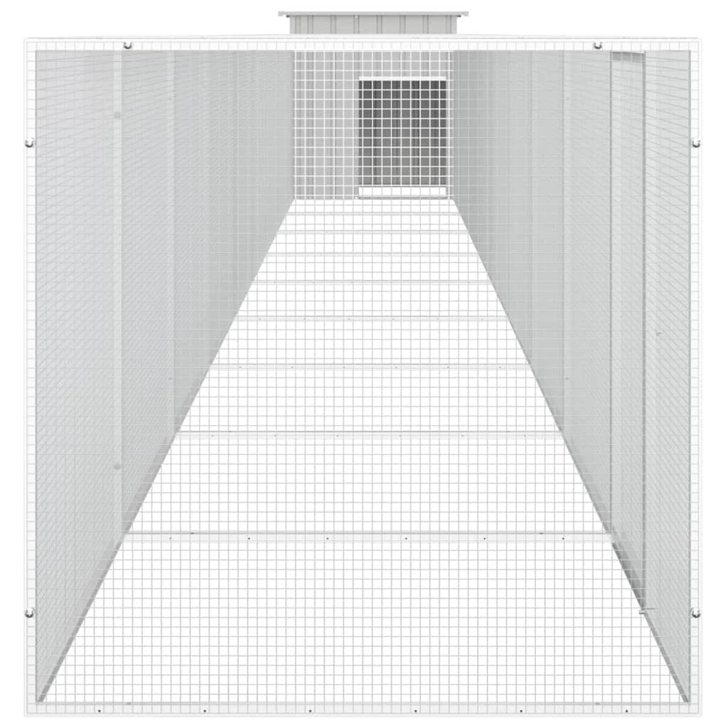 Gabbia per polli 1000 x 91 x 100 cm acciaio zincato grigio 02_0041654