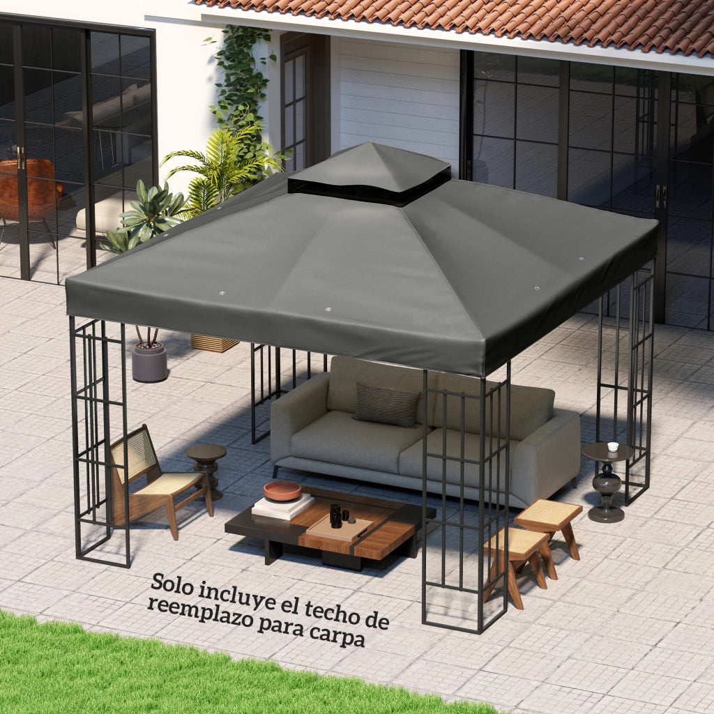 Toldo da giardino ¨C zephmum ¨C grigio scuro 3x3 m