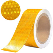 Tape riflettente - giallo - 10 metro - impermeabile all'acqua - autoadesivo - alta intensità - pellicola riflettente - resistente all'usura - nastro di avvertimento - per strada.