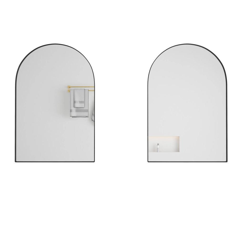 MOBILE SPECCHIERA AD ARCO 101x72x18,5 cm METALLO NERO