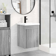 Mobile bagno con rubinetto Sonoma grigio 42 x 40 x 74,5 cm