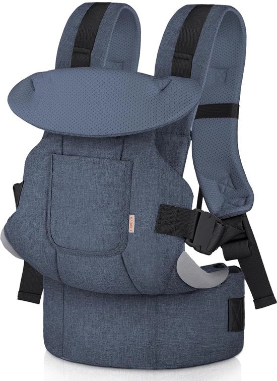 Borsa per bambini da 0 a 36 mesi Facile da indossare da faccia a faccia Porta-bambino anteriore e posteriore per bambini - Blu