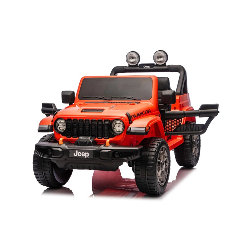 Macchina Elettrica per Bambini Jeep Wrangler Rubicon 12V con Telecomando Arancione