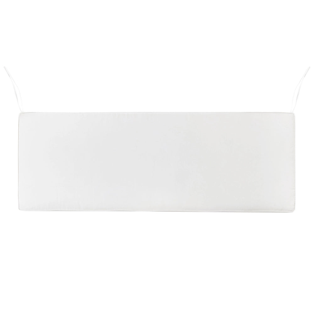 Cuscino per panca da Giardino in Poliestere bianco 160 cm resistente all'acqua 152 x 54 cm Giardino
