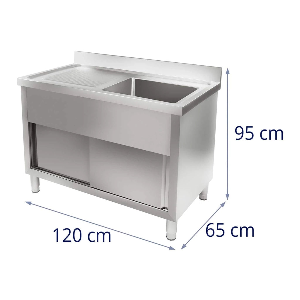 Lavello professionale in acciaio inox 120 cm 14_0005206