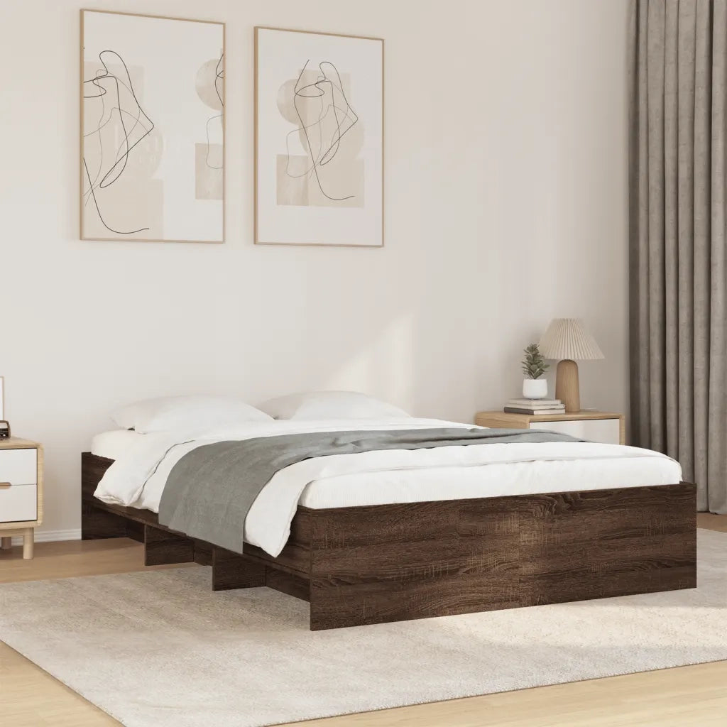 Giroletto senza Materasso Rovere Marrone 140x190 cm Truciolato 3295687